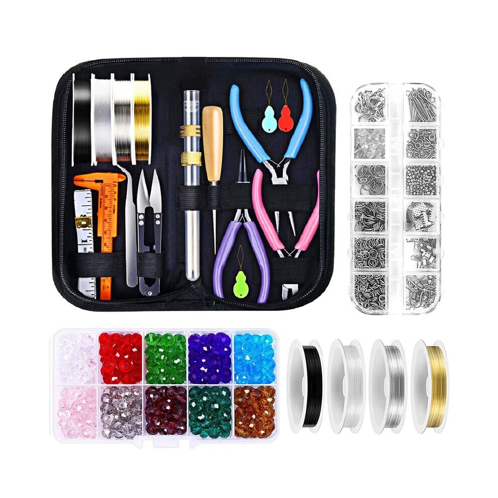 Jewelry Making Supplies Kit with Jewelry Tools Jewelry Wires for Jewelry Repair Beading Bracelets Earrings DIY