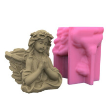 Praying Girl Gypsum Silicone Mold Diy Succulents Concrete Flower Pot Vase Plaster Cement Mold Clay Mold Pen Holder Mold
