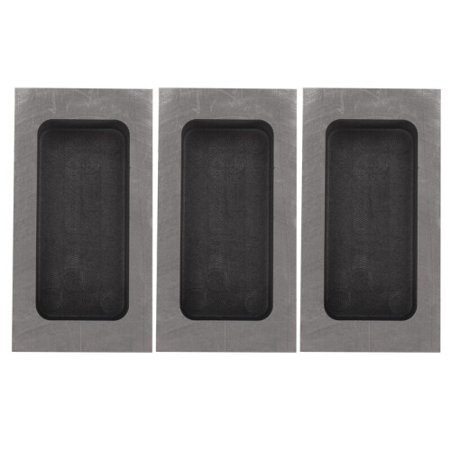 3X 23.5OZ Graphite Casting Ingot Bar Mold For Silver Copper Melting Refining