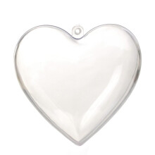 Heart Shape Transparent Plastic Ball Clear Plastic Craft Ball Heart Shape Baubles For Christmas Wedding Decoration