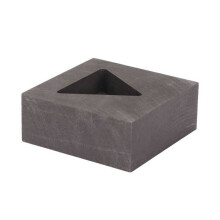 Graphite Ingot Mold Triangular Graphite Casting Ingot Mold Heat Resisting Thermal Stability for Casting 10g Silver