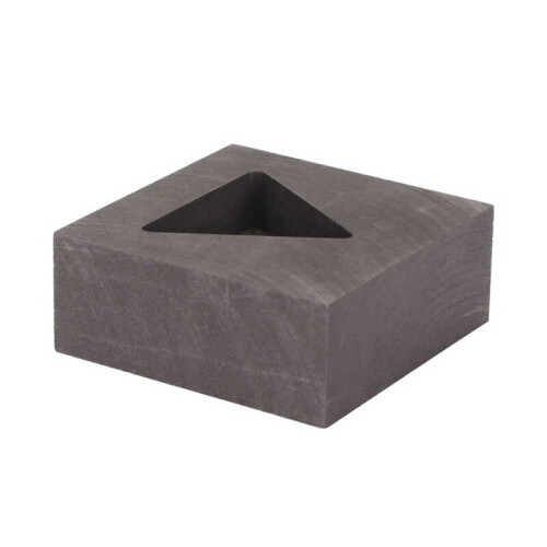 Graphite Ingot Mold Triangular Graphite Casting Ingot Mold Heat Resisting Thermal Stability for Casting 10g Silver