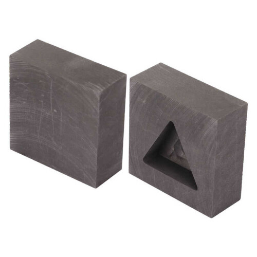 Graphite Ingot Mold Triangular Graphite Casting Ingot Mold Heat Resisting Thermal Stability for Casting 10g Silver 1