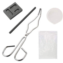 Graphite Crucible Set, Ingot Mold Set including Melting Kit Silica Crucible Graphite Rod Graphite Ingot Mold Crucible Tong