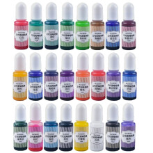 24 Colors Epoxy Resin Pigment Liquid Epoxy Resin Dye Translucent Resin Colorant for Epoxy Resin Coloring Paint DIY Craft