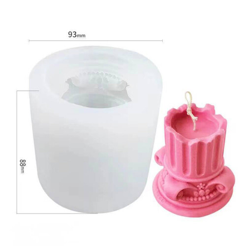 Creative Soft Casting Die Classic European Style Pillar Shape Silicone Stencil 2