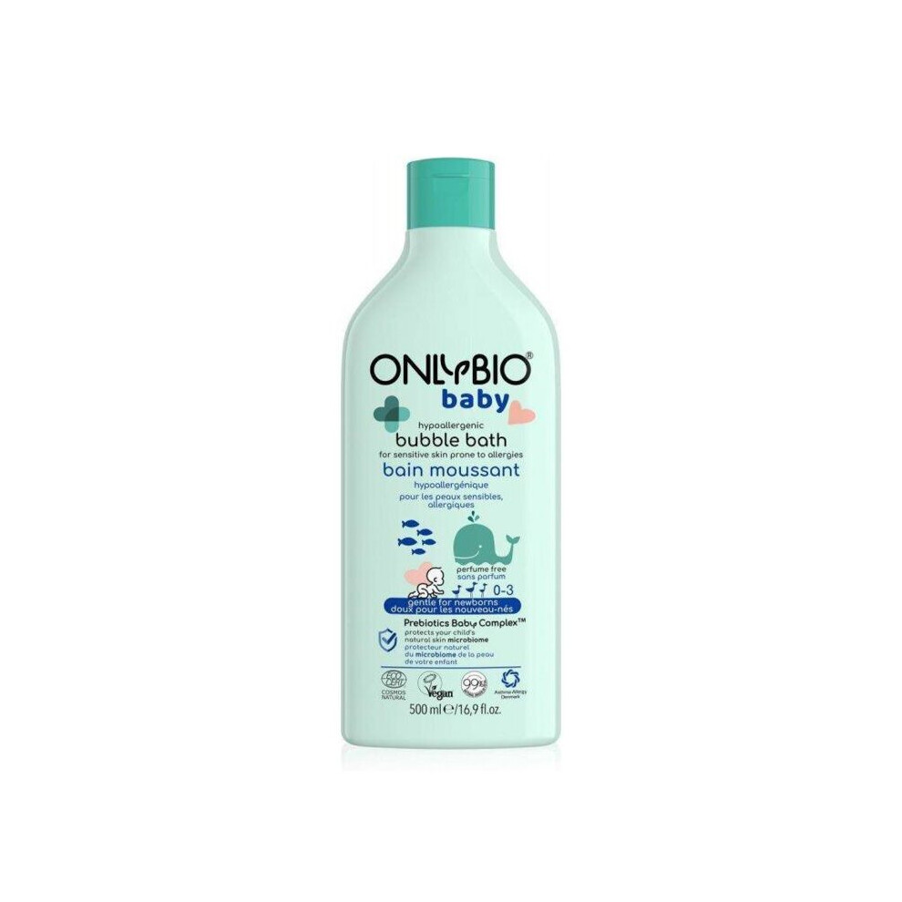 OnlyBio Baby Hypoallergenic Bubble Bath For Newborn With Prebiotics