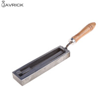 Bar Silver Ingot Casting Mold with Wood Handle Reversible Jewellery Silver Iron Wire Rectangle Casting Mold