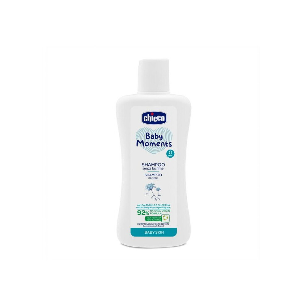 Chicco Baby Moments No-Tears Shampoo For 0 Months+ Baby 200ml
