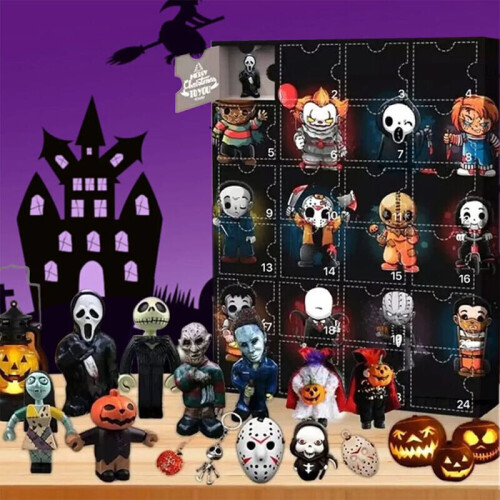 Advent Calendar Blind Box Horror Halloween Figure Doll 24 Day Countdown Calendar Kids