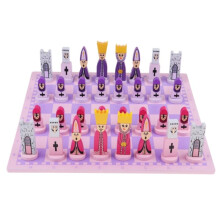 Travel Chess Set With Chess Board Educational Toys For Kids And Adults Pink
