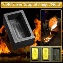 2 Pieces 2 Kg Graphite Ingot Mold Silver Ingot Mould Casting Ingot Crucible Mould , Inner Size 85 X 45 X 30 Mm