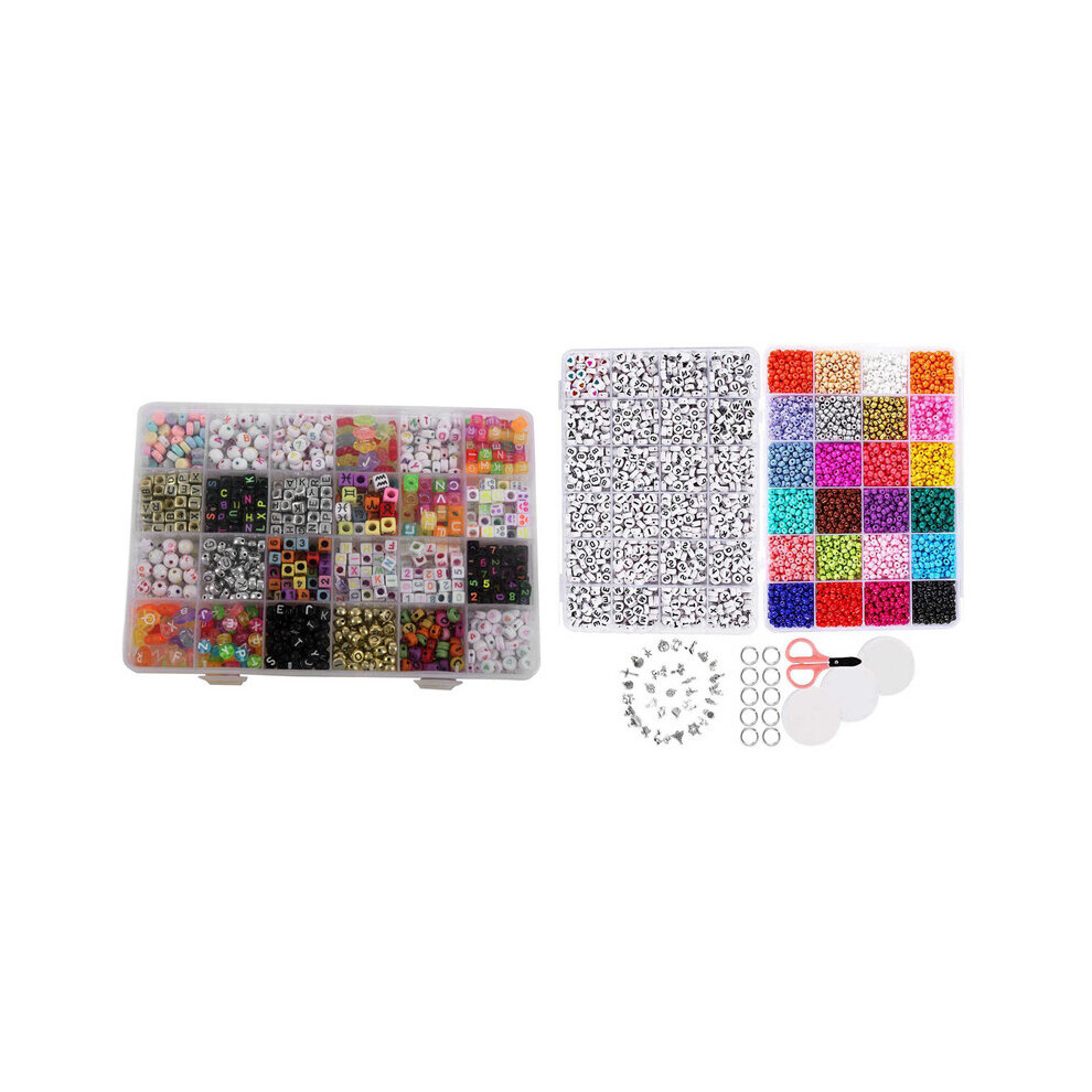 English Letter Acrylic Beads Square Flat Alphabet Beads Bracelet Necklace & Jewelry Making Kit Beads For Bracelets