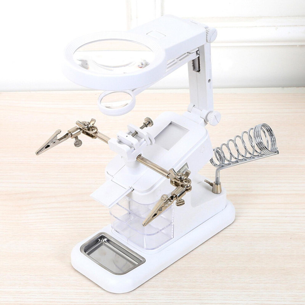 Magnifier Stand with Clip Clamp Base Holder for Welding Painting
