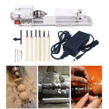 Mini Wood Lathe Machine DIY Woodworking Mini Lathe Beads Polisher Machine