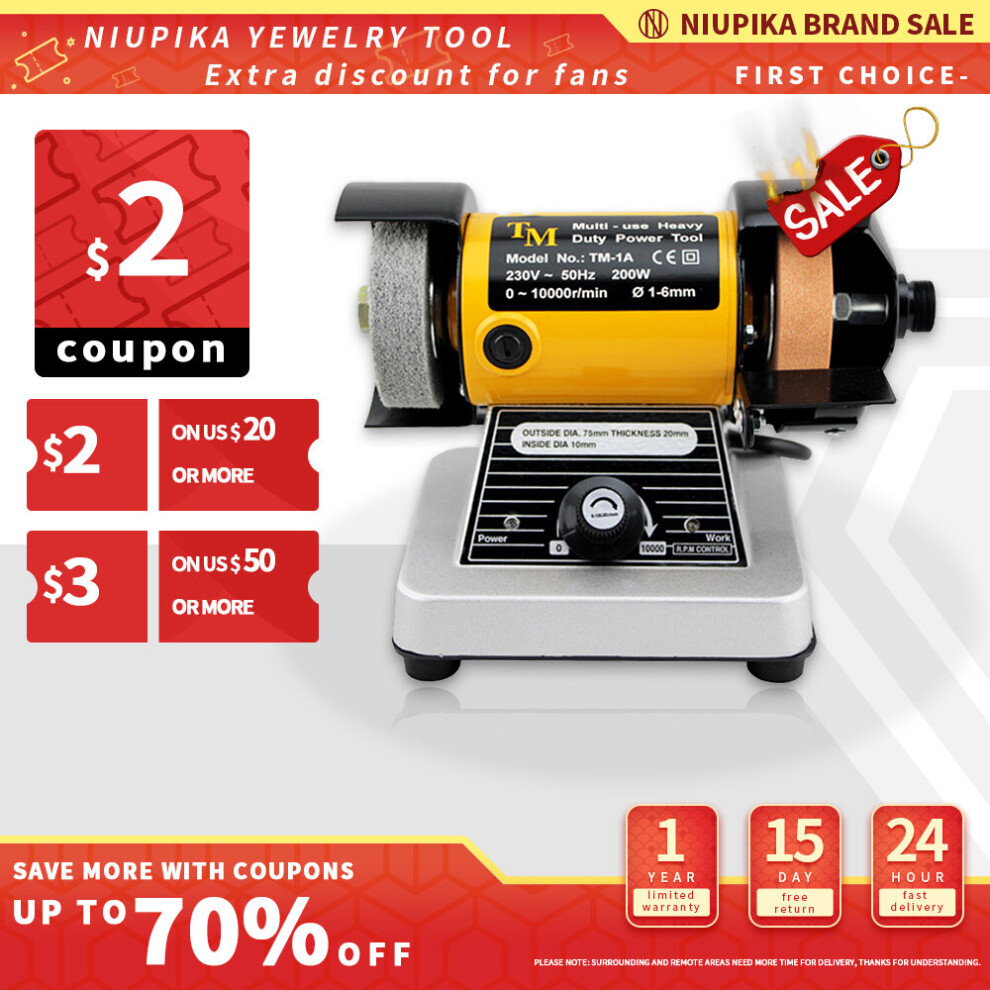 Double Head Grinding Machine Desktop Polishing Rotary Tool 885487262369
