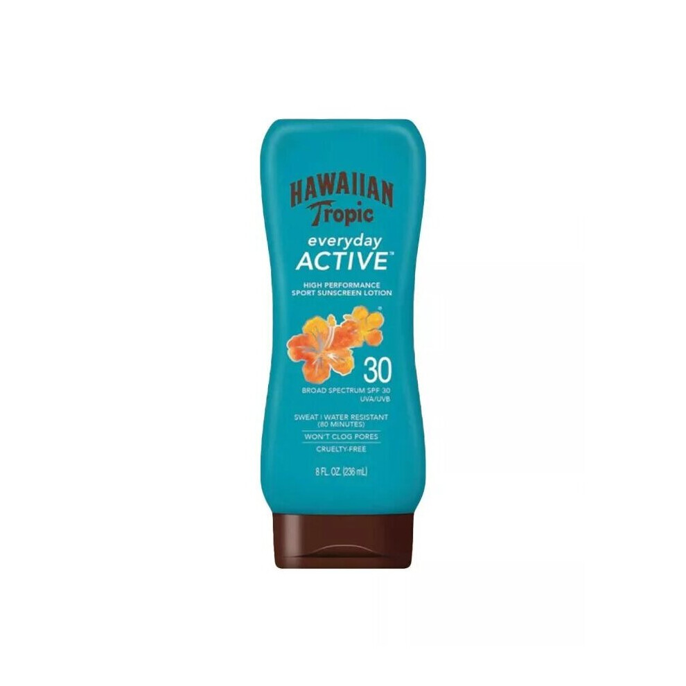 Light Hawaiian Tropic Everyday Active Sport Sunscreen Lotion Spf 30, 236 Ml