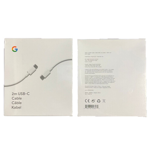 Google 2M USB C to C Charging Cable White - GA00195 1