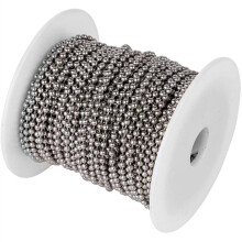 (stainless stell tone White-1.5mm ball) 10m 1.5/2.0/3.0mm Bead Ball Stainless Steel Bulk Chains For Needlework Necklace Wire Jewelry Making Supplies Accessories Men's