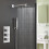 NES Home Olive 3 Way Square Concealed Thermostatic Hand Held Bath Shower 300 Slim Head 1