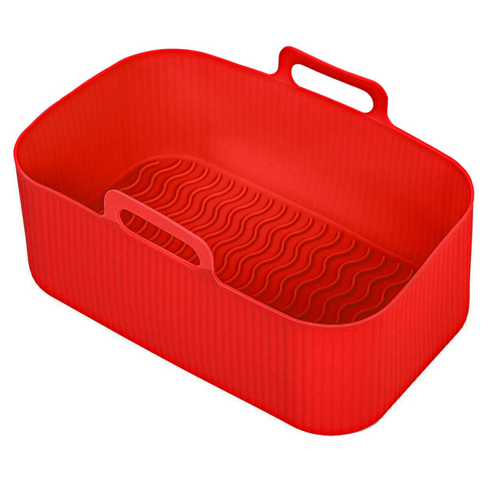 Basket for Geepas Vortex 9L Dual Air Fryer Drawer Liner Silicone Pot Red