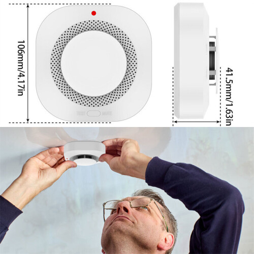 Wireless Smoke Detector Fire Alarm Home 360 Sensor Fire Prevention Security 1