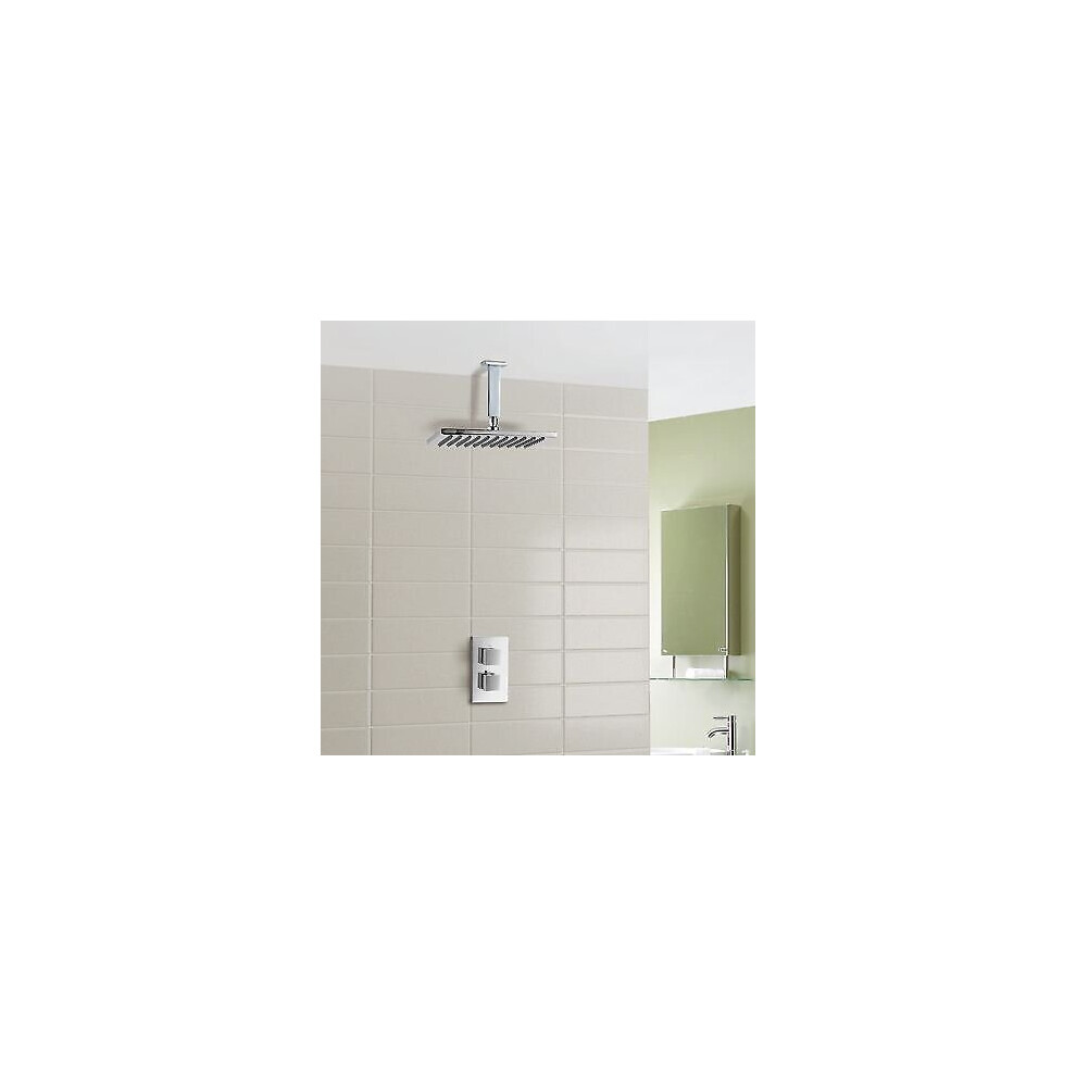 LOTUS BATHROOM CONCEALED THERMOSTATIC SHOWER MIXER ABS SQUARE CHROME HEAD