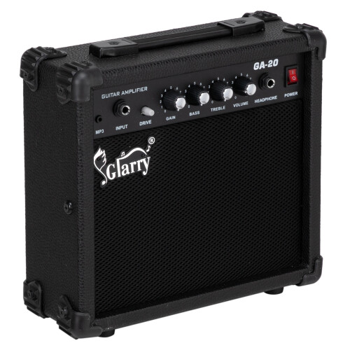 20W Electric Guitar Amplifier Portable Compact Practice Amp Black 2