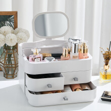 Large Makeup Organizer with Mirror and Drawers
