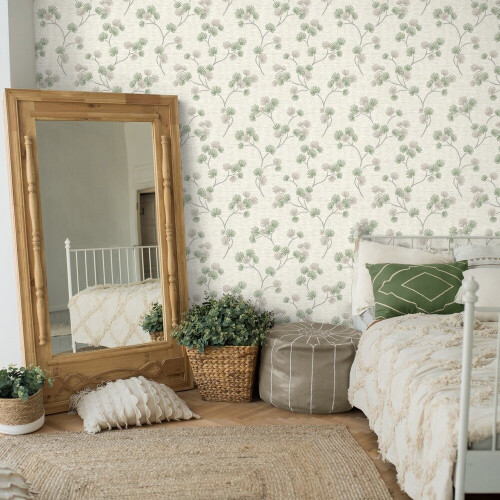 Fine Decor Fine Decor Kira Trail Green Wallpaper FD43310 2