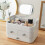 Living And Home Large Makeup Organizer with Mirror and Drawers 2