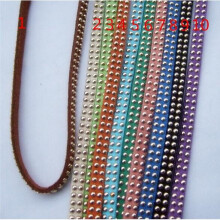 1 Meter 5mm Flat Leather Cord Beading String Rivet Punk Flat Strand Cow Leather Rope For DIY Accessories