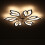 Living And Home Modern White Flower Shape Ceiling Fan Light with Remote Control 5