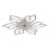 Living And Home Modern White Flower Shape Ceiling Fan Light with Remote Control 7