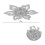 Living And Home Modern White Flower Shape Ceiling Fan Light with Remote Control 8