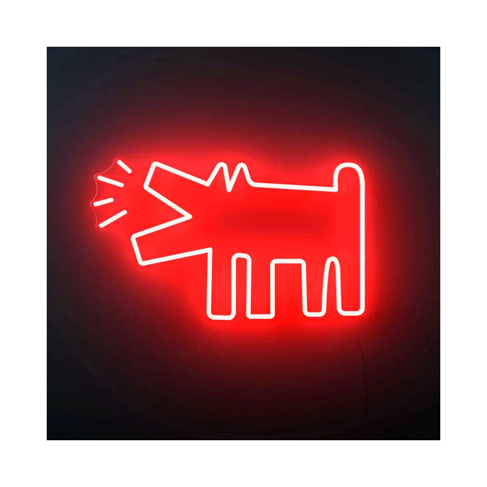 (Red) Dog Art Neon Sign Creative Led Neon Light