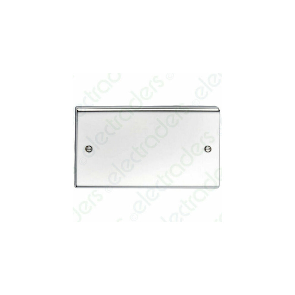 Deta Sd1201ch Blank Plate - 2 Gang (Polished Chrome) 5016211209816