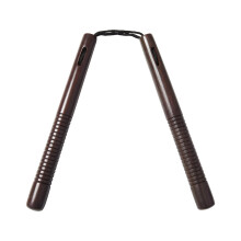 DELUXE PURPLE HEART WOODEN NUNCHUCKS WITH CORD
