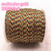 100M/Roll 0.8mm Multicolor Nylon Cord Thread Chinese Knot Macrame Cord Bracelet Braided String DIY Beading Thread #00N