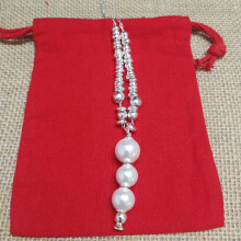 Hot Spanish Electroplated Silver S925 Beads String Pearl Bracelet Jewelry Gift