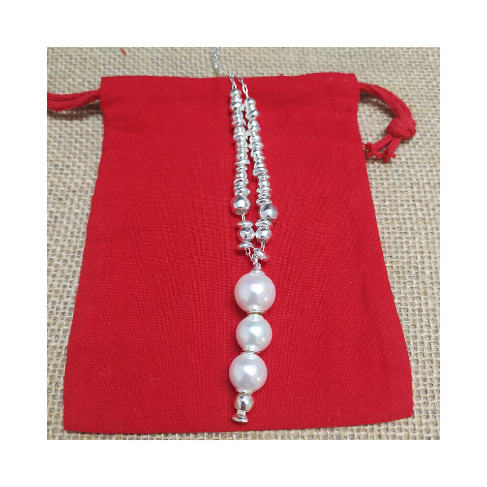 Hot Spanish Electroplated Silver S925 Beads String Pearl Bracelet Jewelry Gift-image-OPC-PBS2BX6-NEW