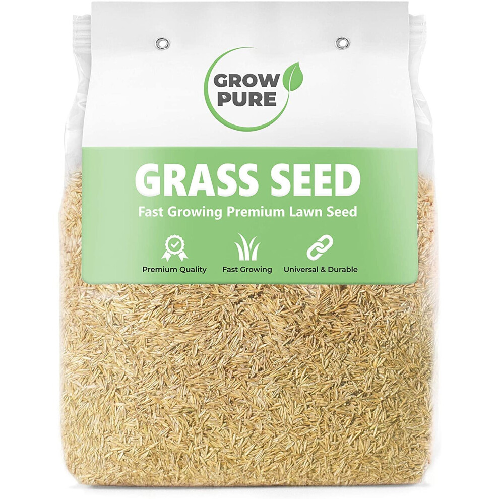 Grass Seed (1kg Covers 60 sqm) Quick Lawn Patch Repair, Fast Growing Lawn Seed for Shade Climate, Hard Wearing & Resilient Winter Seed Ideal Paddocks