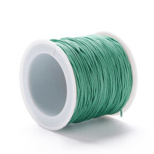 (Medium Turquoise White-0.8mm) 100yards/roll Braided Nylon Thread Cords 0.8mm 1mm For Jewelry Making DIY Bracelet Necklace Accessories Material 100yards/roll
