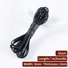 5 Meters Leather Cord 3mm/3*2mm Round/Flat Cow Leather String Rope For Bracelets Necklace DIY Jewelry Components Making