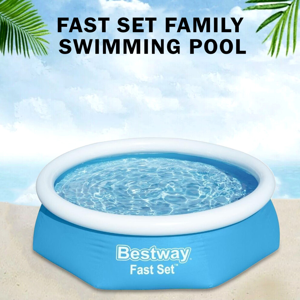 (8FT) 6FT 8FT 10FT FAST SET FAMILY SWIMMING POOL PATIO GARDEN OUTDOOR PADDLING BESTWAY