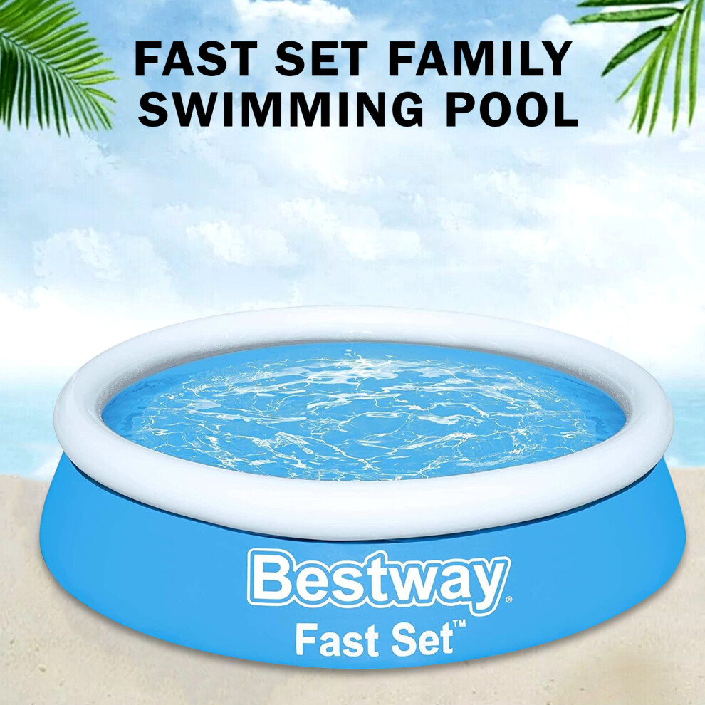 (6FT) 6FT 8FT 10FT FAST SET FAMILY SWIMMING POOL PATIO GARDEN OUTDOOR PADDLING BESTWAY