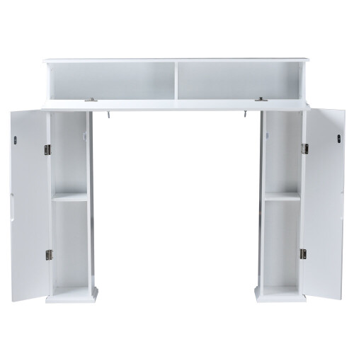 URBN Living (White) Wooden Fireplace Surround Storage Cabinet Unit 2