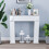 URBN Living (White) Wooden Fireplace Surround Storage Cabinet Unit 4