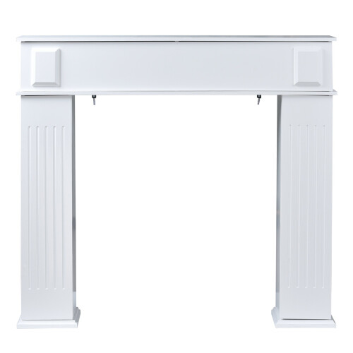 URBN Living (White) Wooden Fireplace Surround Storage Cabinet Unit 1