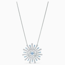 ciondolo sole fiore forma petalo cristallo catena donne Collana regolabile